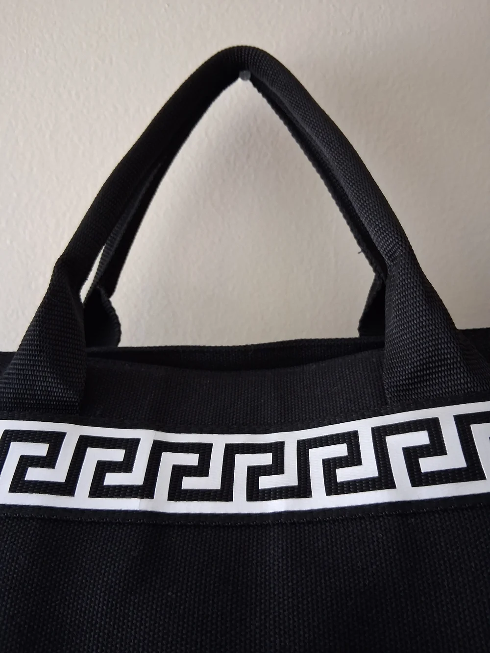 Versace black canvas